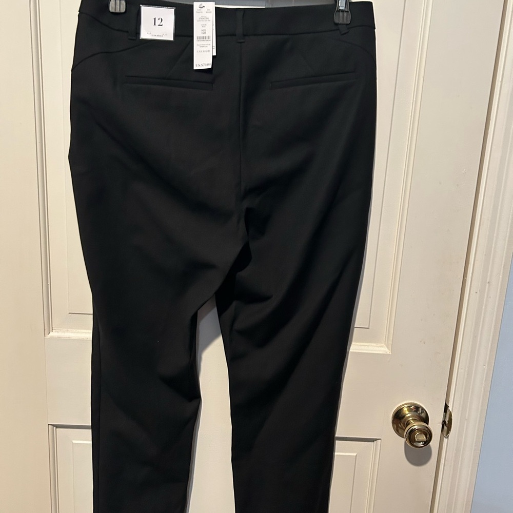 White House Black Market Slim Ankle Black Pants Size 12